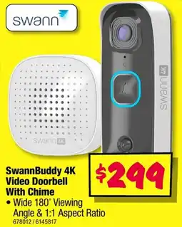 JB Hi-Fi SwannBuddy 4K Video Doorbell With Chime offer