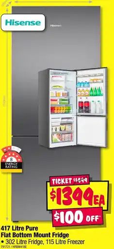 JB Hi-Fi 417 Litre Pure Flat Bottom Mount Fridge offer