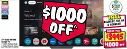JB Hi-Fi 77 oled 4k uhd google tv offer