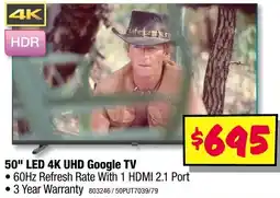 JB Hi-Fi 50 LED 4K UHD Google TV offer