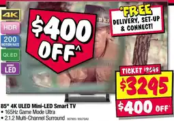 JB Hi-Fi 85" 4K ULED Mini-LED Smart TV offer