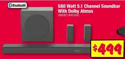 JB Hi-Fi 580 Watt 5.1 Channel Soundbar With Dolby Atmos offer