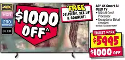 JB Hi-Fi 83" 4K Smart Al OLED TV offer