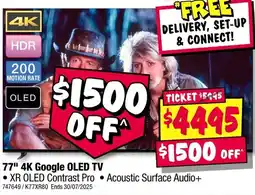 JB Hi-Fi 77" 4K Google OLED TV offer