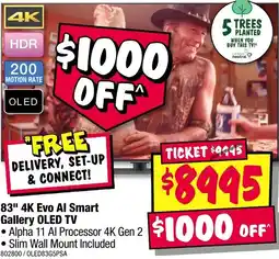 JB Hi-Fi 83" 4K Evo Al Smart Gallery OLED TV offer