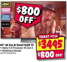 JB Hi-Fi 65" 4K Evo Al Smart OLED TV offer