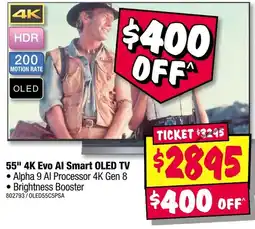 JB Hi-Fi 55" 4K Evo Al Smart OLED TV offer