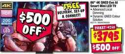 JB Hi-Fi 86" 4K QNED Evo Al Smart Mini LED TV offer