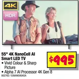 JB Hi-Fi 55" 4K NanoCell Al Smart LED TV offer