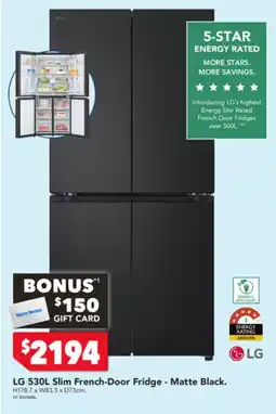Harvey Norman LG 530L Slim French-Door Fridge offer