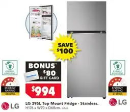 Harvey Norman LG 395L Top Mount Fridge offer