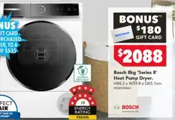 Harvey Norman Bosch 8kg Series 8 Heat Pump Dryer offer