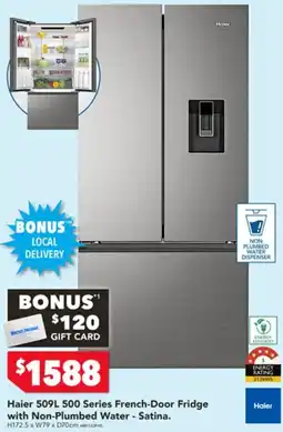 Harvey Norman Haier 509L 500 Series French-Door Fridge with Non-Plumbed Water offer