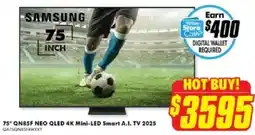The Good Guys 75' QN85F NEO QLED 4K Mini-LED Smart A.I. TV 2025 offer