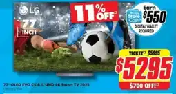 The Good Guys 77" OLED EVO C5 A.I. UHD 4K Smart TV 2025 offer