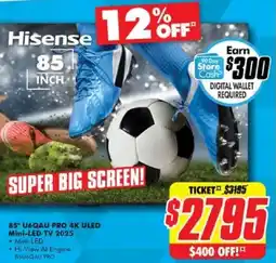 The Good Guys 85" U6QAU PRO 4K ULED Mini-LED TV 2025 offer
