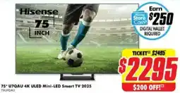 The Good Guys 75" U7QAU 4K ULED Mini-LED Smart TV 2025 offer