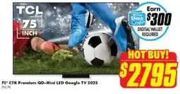 The Good Guys 75" C7K Premium QD-Mini LED Google TV 2025 offer