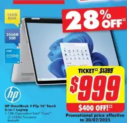 The Good Guys HP OmniBook 5 Flip 14 Touch 2-in-1 Laptop offer