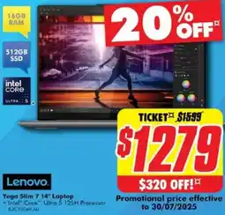 The Good Guys Yoga Slim 7 14" Laptop offer