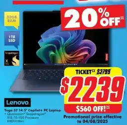 The Good Guys Yoga S7 14.5" Copilot+ PC Laptop offer