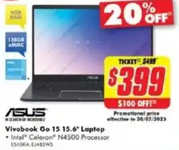 The Good Guys Vivobook Go 15 15.6" Laptop offer