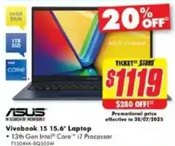 The Good Guys Vivobook 15 15.6" Laptop offer