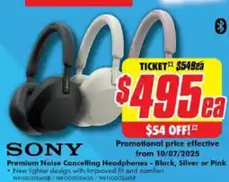 The Good Guys Premium Noise Cancelling Headphones offer