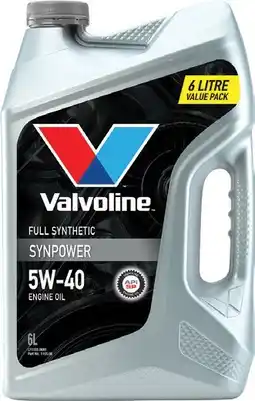 SuperCheap Auto Valvoline SYNPOWER 5W-40 6L Engine Oil^ offer