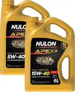 SuperCheap Auto Nulon APEX+ Full Synthetic 5W-40 OR 10W-40 6L Engine Oil offer