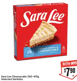 IGA Sara lee cheesecake offer