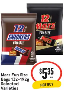 IGA Mars Fun Size Bags offer
