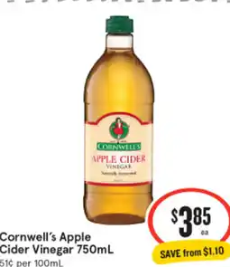 IGA Cornwell's apple cider vinegar offer
