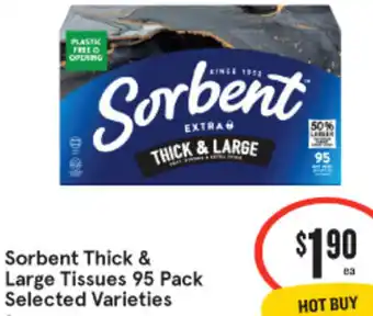 IGA Sorbent thick & large tissues offer