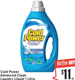 IGA Cold power advanced clean laundry liquid offer