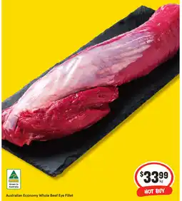 IGA Australian economy whole beef eye fillet offer