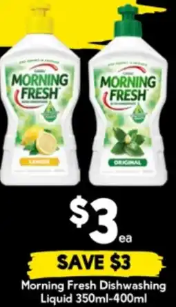 Drakes Morning fresh dishwashing liquid offer
