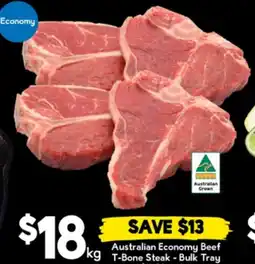 Drakes Australian economy beef t bone steak offer