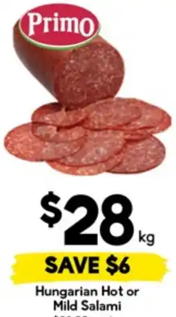Drakes Hungarian hot or mild salami offer
