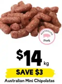 Drakes Australian mini chipolatas offer