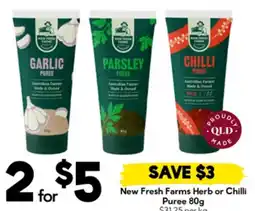 Drakes New fresh farms herb or chilli puree offer