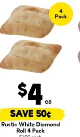 Drakes Rustic white diamond roll offer