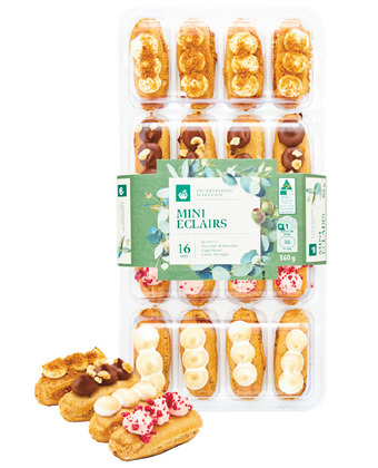 Woolworths Woolworths christmas decorated mini eclairs pk 16 offer