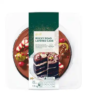 Woolworths Gold rocky road christmas cake 1.5kg offer