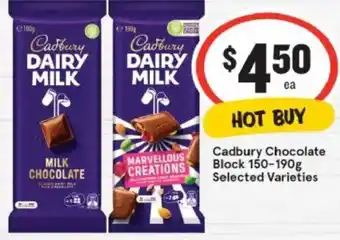 IGA Cadbury Chocolate Block offer