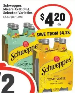IGA Schweppes Mixers offer