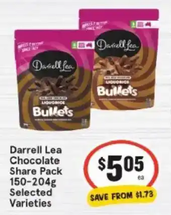 IGA Darrell Lea Chocolate Share Pack offer
