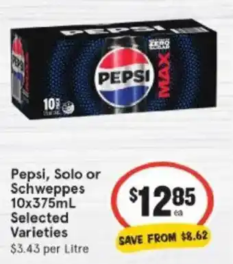 IGA Pepsi, Solo or Schweppes offer