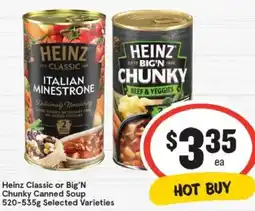 IGA Heinz Classic or Big'N Chunky Canned Soup offer