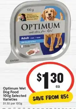IGA Optimum Wet Dog Food offer